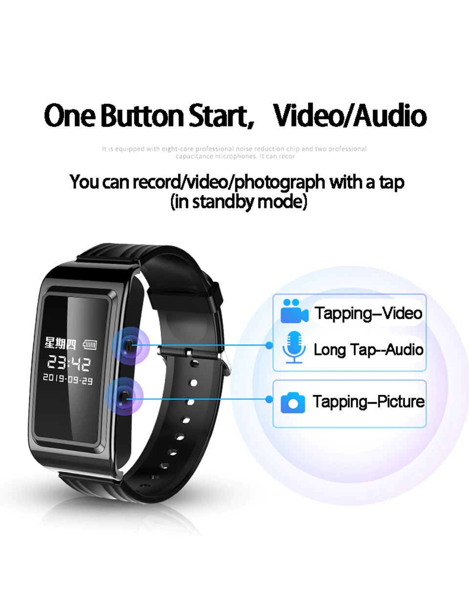 【2023新款】高清攝影手環 支援OTG手機直接傳輸 (內置32GB)