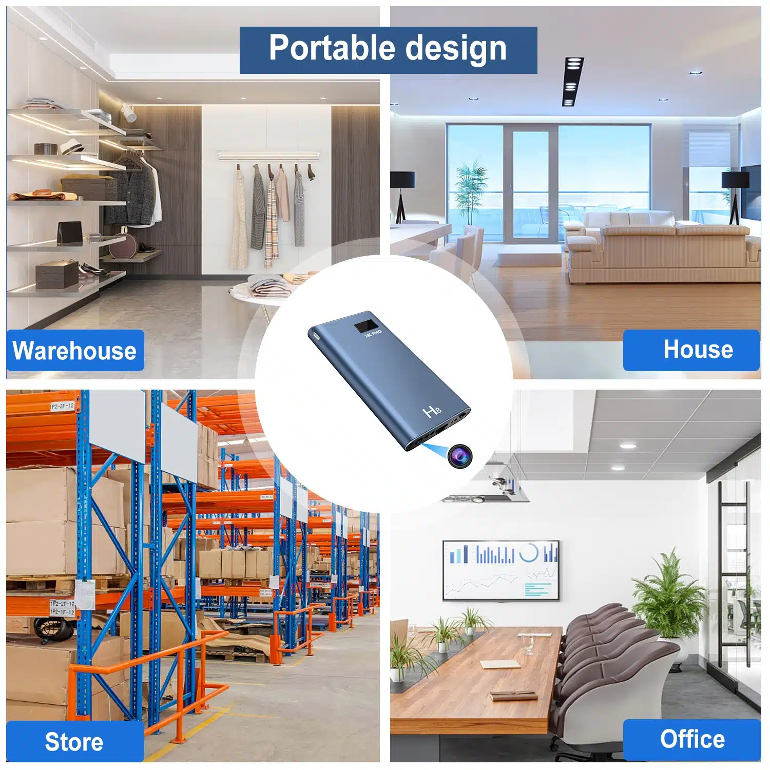 H8 PLUS 充電寶攝影機 2K高清錄影【2025全新升級】